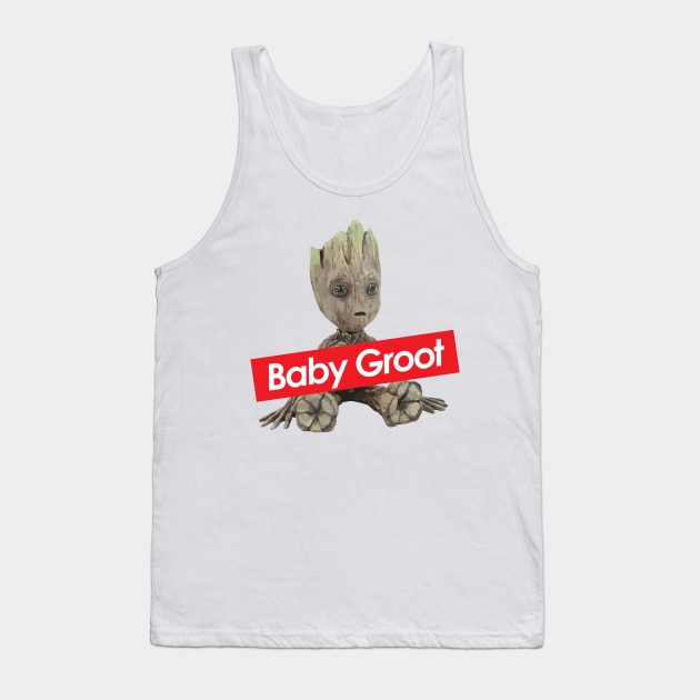 Baby Groot Supreme Tank Top by reddvelved